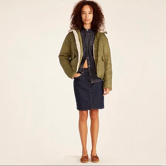 J. Crew Sherpa-Lined Puffer Jacket With Primaloft - Picture 2 of 6